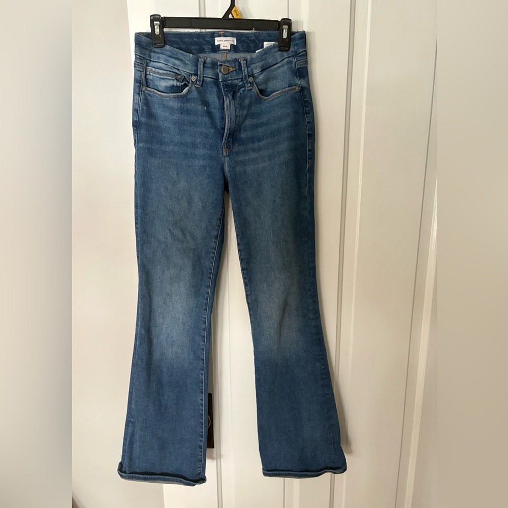 Good American Medium Blue Bootcut Flare Jeans - Always Fits 6-12